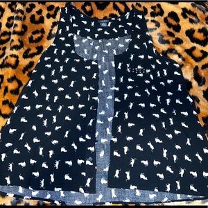 Rue21 Black and White Cat Vest